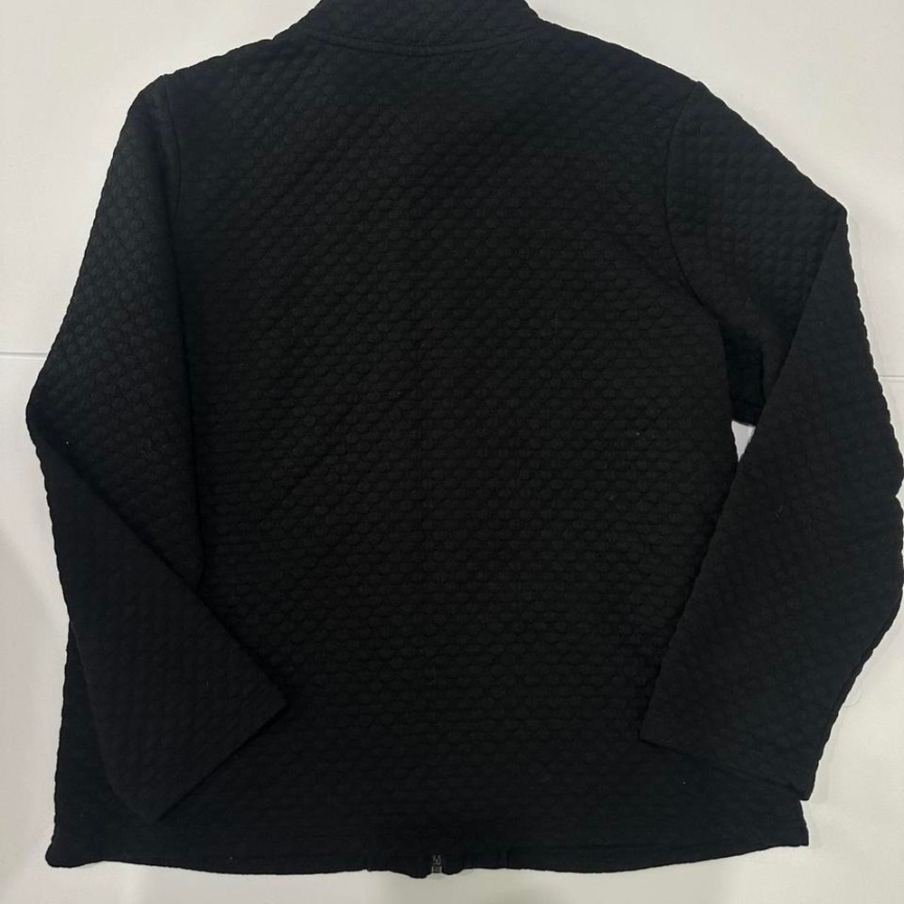Black Pattern Puffer Zip Jacket - Picture 4 of 4
